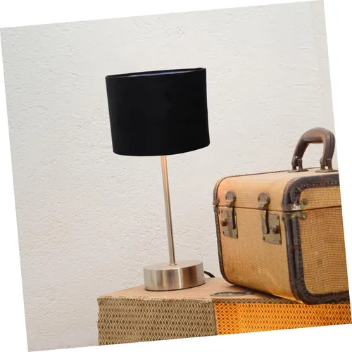 Vista 6 de SHERCHPRY Pantalla de lámpara colgante de tela ovalada negra, pantalla de lámpara de pie E27, cubierta de luz con clip, cubierta de luz de repuesto