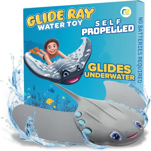 Juguetes de Piscina para Niños: Juguete de Torpedo Raya de Piscina para Nadar - Juguete de Agua Autopropulsado que se Desliza Bajo el Agua - Los