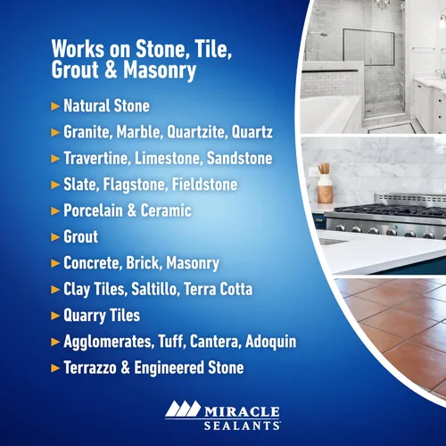 Vista 4 de Miracle Sealants 511 - Sellador de impregnación avanzado penetrante para encimeras, piedra, azulejos y lechada, galón