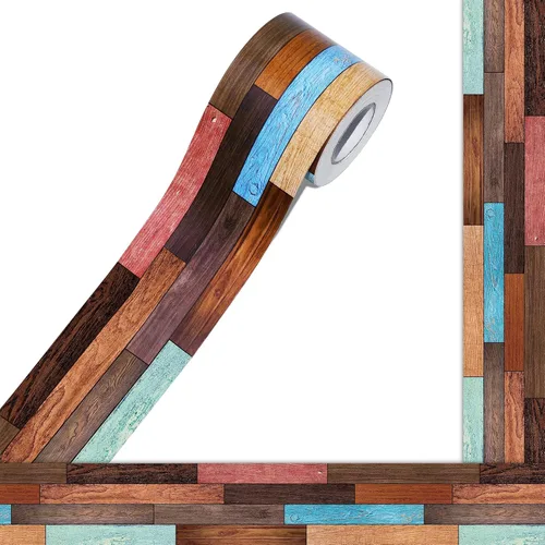Bordes para tablón de anuncios de 60 pies, borde recto de madera enrollado, decoración colorida de madera para escuela, aula y oficinas