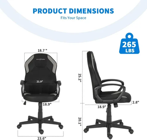 Vista 2 de Vigosit Ergonomic Mesh Gaming Chair for Adults, Breathable High Back Computer Desk Seat with Lumbar Support, Swivel Video Game Furniture for Long