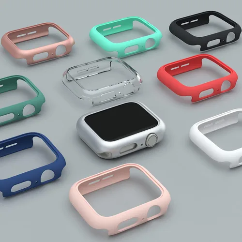 Vista 3 de Paquete de 3 fundas compatibles con Apple Watch de 1.575 pulgadas Series 6/5/4/SE, carcasa rígida de PC parachoques marco
