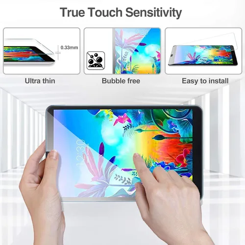 Vista 3 de ProCase Protector de pantalla para LG G Pad 5 10.1 2019 (LM-T600 / LM-T605), protector de pantalla de vidrio templado para LG G Pad 5 2019 de 10.1