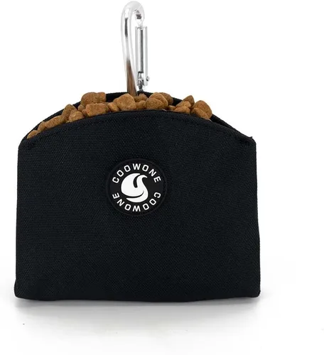 Vista 12 de COOWONE Bolsa de golosinas para perros con cierre magnético, bolsa de entrenamiento para perros pequeños, tamaño de bolsillo, bolsa de golosinas Café
