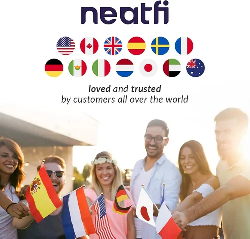 Vista 4 de Neatfi Lámpara de aumento LED de 1,200 lúmenes con abrazadera - Lente de vidrio de 5 dioptrías de 5 pulgadas, luz de tarea regulable Brazo Negro