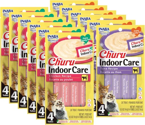 Vista 15 de INABA Churu - Puré para gatos, funcional, cremoso para lamer para gatos, para cuidado en interiores y control de bolas de pelo, 0.5 onzas cada uno