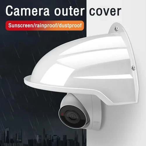 Vista 3 de Cubierta universal para cámara de seguridad, protección contra el sol y la lluvia, techo protector resistente a la intemperie para cámaras domo/bala