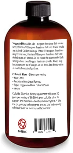 Vista 3 de Líquido de plata coloidal - 30 ppm Solución pura sin OMG superoxigenada