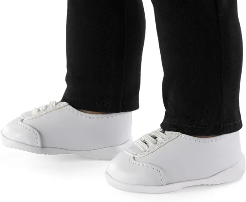 Vista 4 de American Girl Truly Me - Traje de árbitro de muñeca de 18 pulgadas con silbato con cable, reloj de pulsera e bandera de penalti, para mayores de 6