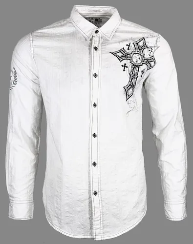 Vista 2 de Xtreme Couture by Affliction Camisa con botones para hombre Darkness