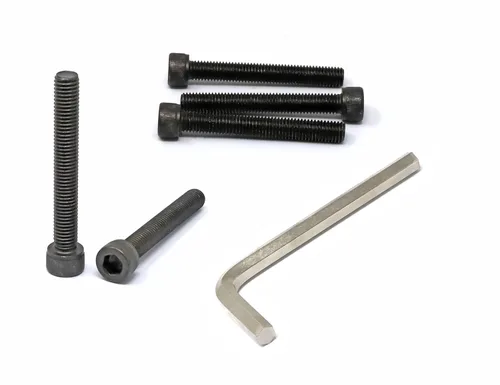 Vista 201 de iexcell - Juego de 100 tornillos de cabeza hexagonal M2 x 4 mm, paso de rosca 0.4 mm, acero de aleación grado 12.9, con acabado de óxido negro