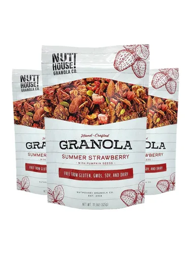 Vista 19 de NutHouse! Granola Company - Granola premium de manzana y arándano Certificada sin gluten, sin OMG, Kosher Vegana, sin soja Bolsa de 12 onzas