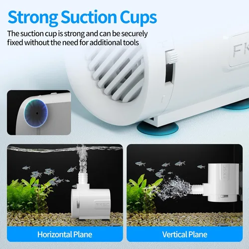 Vista 6 de Bomba de agua sumergible de 50 GPH - Bomba de fuente para acuario y pecera Mini, control de flujo ajustable, entrada lateral/inferior de doble Blanco