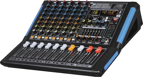 Vista 8 de Audio2000'S AMX7303- Mezclador de audio profesional de cuatro canales con procesador USB y DSP