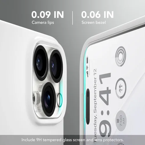 Vista 746 de GONEZ Funda magnética para iPhone 14, compatible con Magsafe, con protector de pantalla + protector de cámara, forro de microfibra antiarañazos