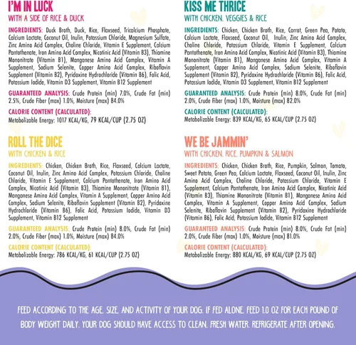 Vista 4 de Weruva BFF Best Fido Friend - Paquete variado de comidas de tamaño divertido tazas de comida húmeda natural para perros