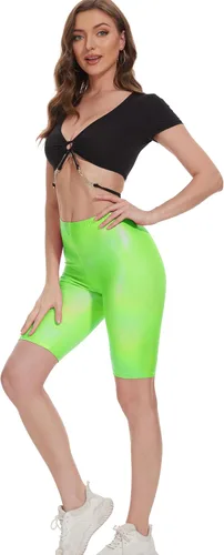Vista 4 de PESION - Pantalones cortos y pantalones de yoga y ciclismo de licra para mujer