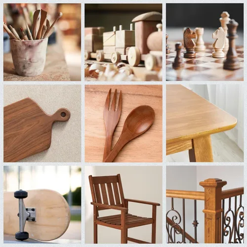 Vista 7 de SainSmart Juego de 4 herramientas de torneado de madera de carburo, diamante redondo y cuadrado, insertos de carburo reemplazables, mango de madera