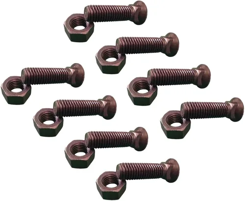 8 - Pernos y tuercas de arado para cuchillas/bordes de corte, 5/8-11x2 1/4 - Grado 8, cabeza de cúpula