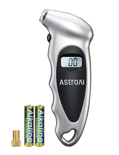 Vista 11 de AstroAI Medidor digital de presión de neumáticos de 0 a 150 PSI, preciso en 0.1 incrementos, LCD retroiluminado y adaptador de válvula Presta