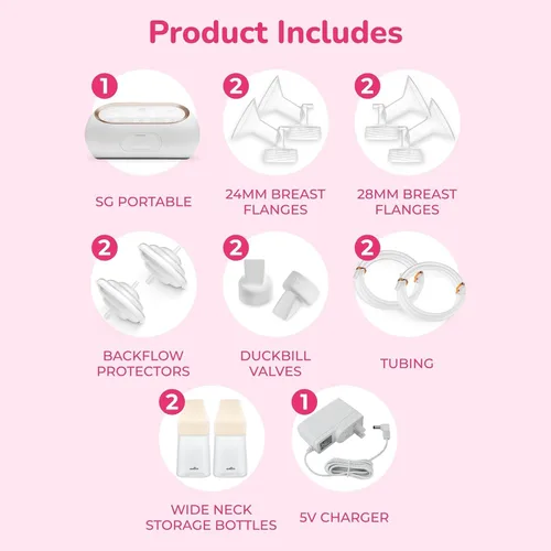 Vista 2 de Spectra - Synergy Gold Portable - Extractor de leche eléctrico ajustable dual - Esencial para la lactancia materna