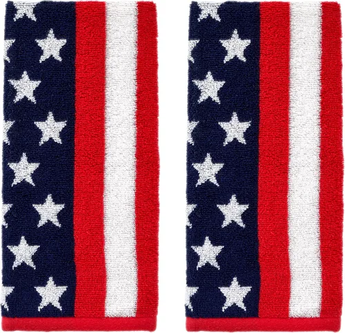 Vista 14 de SKL Home by Saturday Knight Ltd. America Script - Juego de toallas de mano, color azul marino