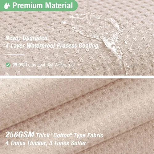 Vista 51 de Cortina de ducha de tela Dynamene verde oscuro - Cortinas de baño de tela de nido de abeja texturizadas resistentes, juego de cortinas de baño