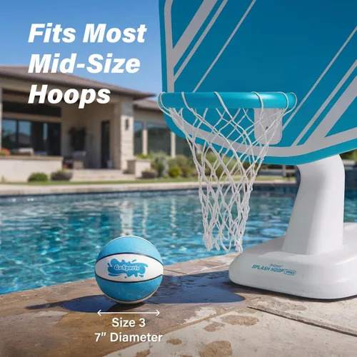 Vista 4 de GoSports Water Basketballs 2 Pack - Choose Between Size 3 and Size 6, Great for Swimming Pool Basketball Hoops