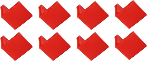 Vista 6 de METALLIXITY Almohadillas angulares de hierro para muebles (1.18 pulgadas), 8 unidades, cubiertas de plástico en forma de L para pies de muebles