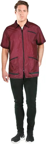 Vista 7 de Betty Dain Premier Barber Jacket, Soft, Lightweight,Water Resistant Nylon Repels Hair,Zippered Front Negro