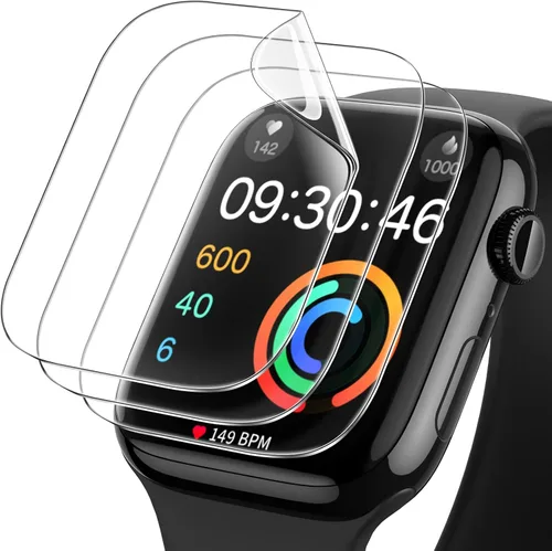 Vista 12 de JETech Protector de pantalla compatible con Apple Watch SE (2022/2020) /Series 6 5 4 de 1.57 pulgadas, película transparente de TPU HD, paquete de 3