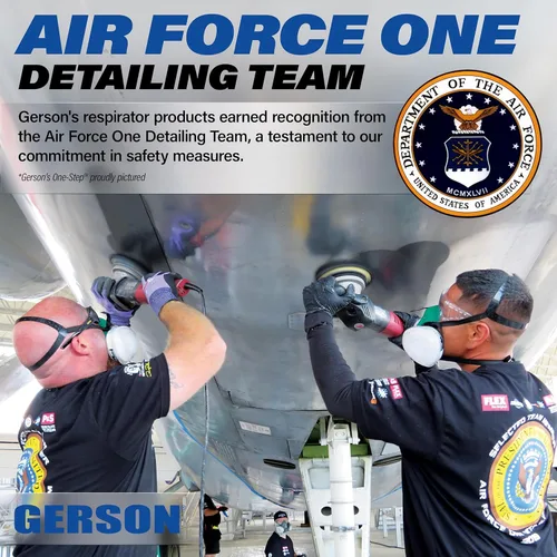 Vista 6 de GERSON Industrial P100 Respirador Kit de soldadura, sílice y polvo de hormigón, molde (mediano)