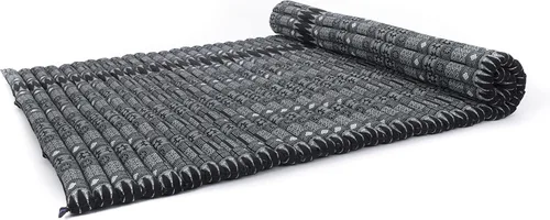 Vista 74 de Leewadee - Colchón de suelo plegable - Futón japonés enrollable -Alfombra de tatami triple pliegue - Cama de piso para invitados - Colchón
