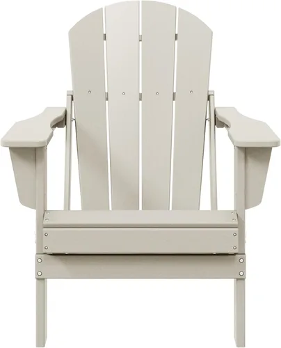 Vista 43 de WestinTrends Malibu - Juego de 2 sillas Adirondack plegables de polietileno para exteriores, color blanco