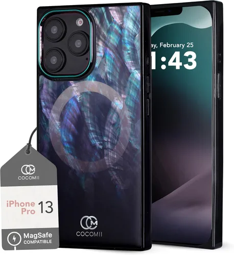 Vista 21 de Cocomii - Funda rectangular compatible con iPhone 13 Pro - Compatible con MagSafe, patrón de carey, estampado animal, brillante, magnética