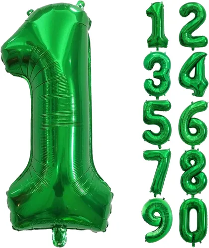 Vista 12 de Globos gigantes de números negros de 40 pulgadas, globos de aluminio de Mylar con helio para cumpleaños, globo número 0 para decoración de fiestas