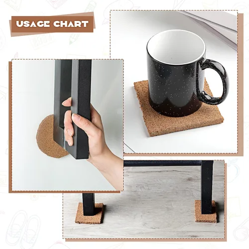 Vista 5 de Outus Rollo de tablero de corcho de 0.315 in de grosor, autoadhesivo, con 100 pasadores de empuje, mini tableros de corcho sin marco para pared