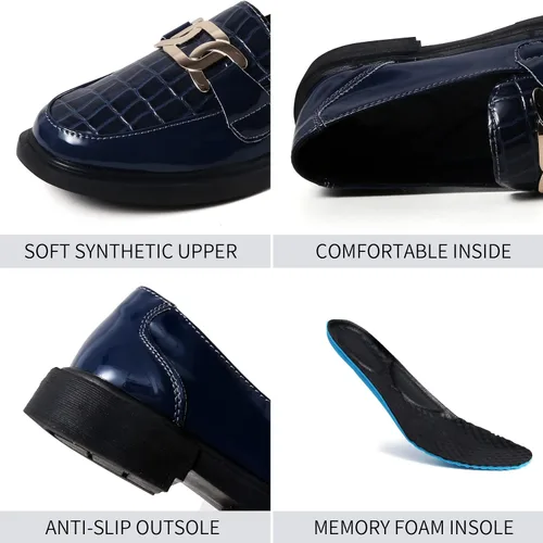 Vista 6 de VOCNTVY Mocasines para mujer, cómodos zapatos de trabajo para negocios