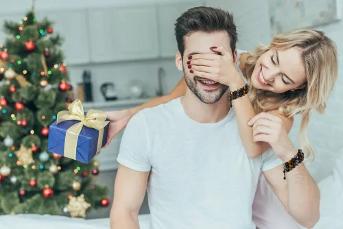 Vista 7 de Crystal Beaded Bracelets Gifts for Men Handmade Chakra Bracelet for Men's Protection Healing Hematite Tiger Eye Obsidian Adjustable Anxiety