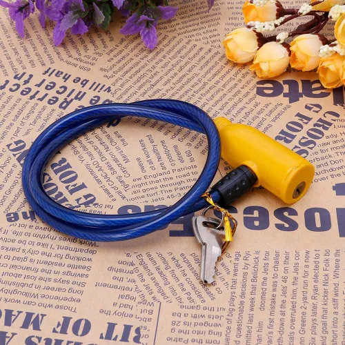 Vista 3 de 8x640MM Ciclismo Cable antirrobo bicicleta Scooter Bloqueo de seguridad con 2 llaves
