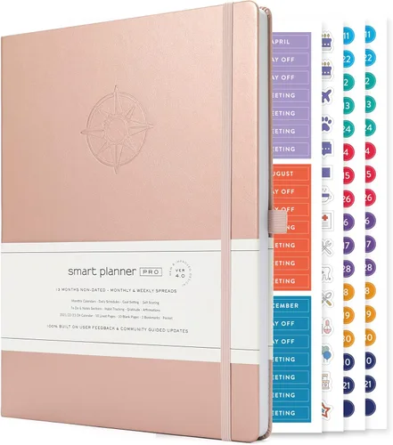 Vista 17 de Smart Planner Pro - Agenda grande de 11 x 8.5 pulgadas (A4) - Agenda diaria sin fecha - Probado y aprobado para lograr objetivos y aumentar