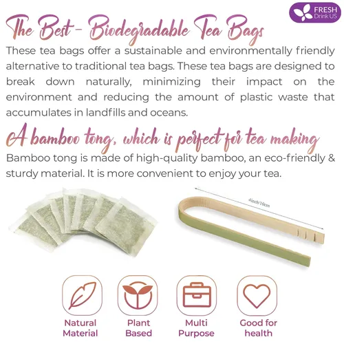 Vista 85 de FreshDrinkUS, 135 bolsas de té de jengibre y cúrcuma premium, ingredientes 100% naturales, mezcla hecha a mano de té de hierbas de cúrcuma