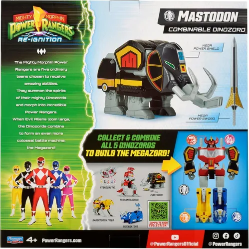 Vista 9 de Mighty Morphin Power Rangers: Re-Ignition - Mastodon Deluxe Dinozord combinable por Playmates Toys