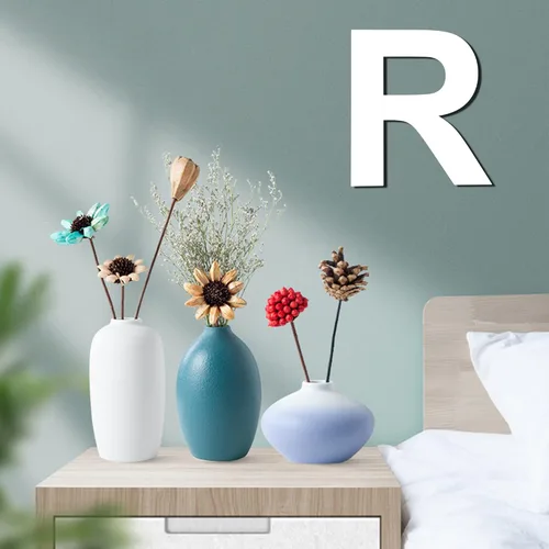 Vista 5 de Letra de madera R de 12 pulgadas, letra de madera grande sin terminar de 1/4 de pulgada de grosor para manualidades, decoración de pared del hogar