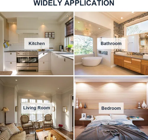 Vista 7 de Sublimation Paquete de 1 luz LED empotrable de 3 pulgadas, luces empotrables impermeables para ducha, ultrafinas de 10 W con caja de conexiones, 3