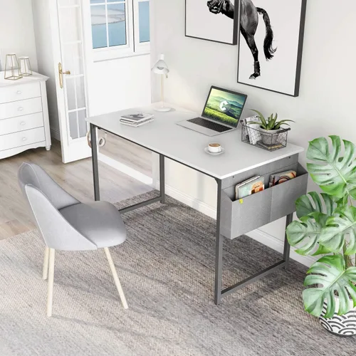 Vista 43 de CubiCubi Escritorio para computadora, escritorio pequeño de oficina en casa de 40 pulgadas, mesa de PC de estilo moderno y simple para el hogar