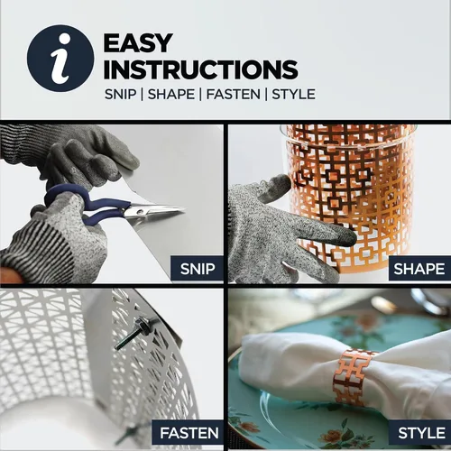 Vista 4 de M-D Building Products 57364 Hoja de aluminio expandible de latón de 24 pulgadas x 48 pulgadas