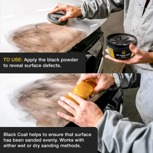 Vista 5 de Dura-Gold Kit de capa de guía seca negra de alta calidad, 7 onzas (7.05 oz), polvo que resalta instantáneamente las imperfecciones de la superficie