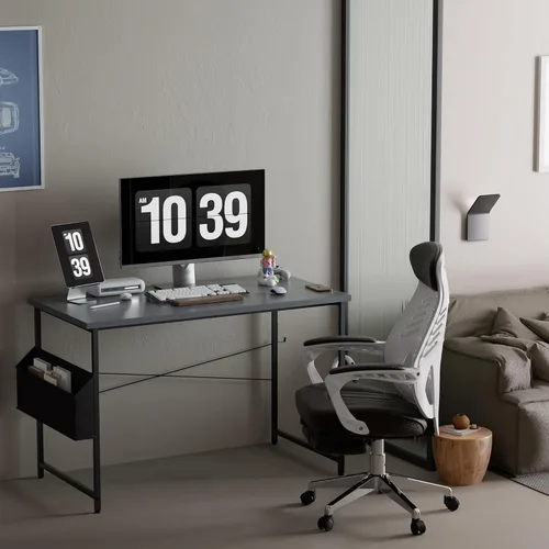 Vista 49 de Pamray - Escritorio de computadora de 32 pulgadas para espacios pequeños con bolsa de almacenamiento, escritorio de trabajo de oficina en casa