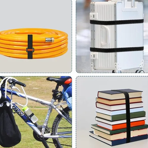Vista 6 de 0.8''x 33Ft Heavy Duty Hook and Loop Straps with 30 Buckles, Adjustable Nylon Fastening Cinch Straps Free Cut to Length Cable Ties Reusable Cord